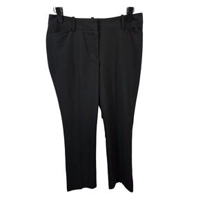 Worthington Perfect Trouser Black Straight Leg Dress Pants Womens Size 6 Office